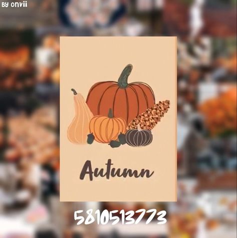 Bloxburg Fall Photo Ids, September Decals Bloxburg, Autumn Decals Bloxburg Codes, Fall Picture Codes For Berry Ave, Bloxburg Autumn Painting Codes, Bloxburg Calendar Decals 2022, Bloxburg Fall/halloween Decals, Roblox Fall Picture Codes, Fall Id Codes Bloxburg