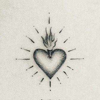 Minimalist Sacred Heart Tattoo, Sacred Burning Heart Tattoo, Sacred Heart Tattoo Minimalist, Divine Heart Tattoo, Divine Sacred Heart Tattoo, The Sacred Heart Tattoo, Mexican Feminine Tattoo, Sacred Heart Sketch, American Traditional Women Tattoo