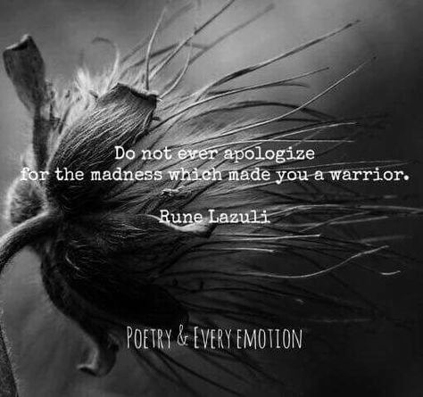 Rune Razuli quote, "Do not ever apologize for the madness which made you a warrior." Wrist Tattoo Ideas, Animal Tattoo Ideas, Angel Quotes, Warrior Quotes, Wrist Tattoo, Soul Quotes, Quotes Deep Feelings, Badass Quotes, Wrist Tattoos