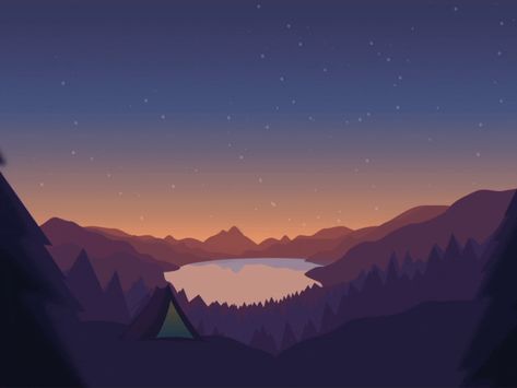 Day And Night by Ryan Sael ✪ Day To Night Animation, Day And Night Background, Night And Day Wallpaper, Day And Night Illustration, Sunrise Animation, Animation Background Art, Sky Animation, Night Animation, Tato Mandala