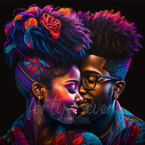 Art Black Love, African Love, Image Couple, Black Panther Art, Black Couple Art, Black Art Painting, Afrocentric Art, Black Artwork, Black Love Art