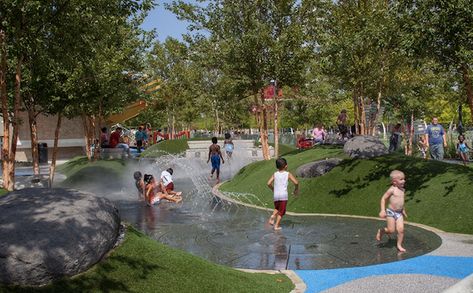 Public Playground, Spray Park, Water Playground, Sport Park, Children Park, Park Playground, Playground Design, Green Architecture, Parking Design