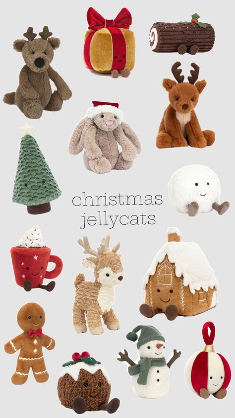 christmas jellycats ❤️💚 #jellycats #jellycat #christmas #christmasjellycats #xmas Jellycat Stuffed Animals Christmas, Christmas Jellycats 2024, Christmas Jellycat Aesthetic, Jellycat Christmas Tree, Jelly Cats Christmas, Christmas Jelly Cat, Xmas Jellycat, Winter Jellycat, Christmas Jelly Cats