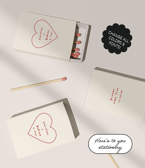 Personalized matchbook favors with a custom message for your wedding#fontinspiration #copyandpastefonts #typographylove #designresources #fontobsessed Perfect Match Matches, Matchbook Favors, Custom Matchbooks, Scribble Sketch, Personalized Matches, Custom Matches, Party Favours, Wedding Party Favors, Custom Wedding Invitations