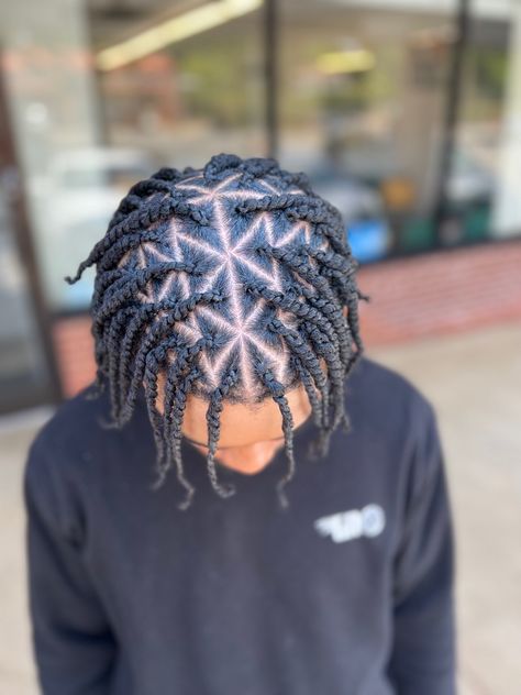 Triangle Single Braids Men, Triangle Part 2 Strand Twist Men, 2 Strand Twist Triangle Parts, Triangle Part Box Braids Men, Male Box Braids Hairstyles, Man Braided Hairstyles, Triangle Parts Twist Men, Triangle Twist Men, Box Braid Designs For Men