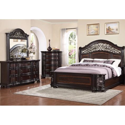 Fleur De Lis Living Winkelman Queen Standard 4 Piece Bedroom Set & Reviews | Wayfair Idea Bilik Tidur, Wayfair Bedroom, Queen Sized Bedroom Sets, King Size Bedroom Sets, 5 Piece Bedroom Set, Queen Sized Bedroom, Platform Bedroom Sets, King Sized Bedroom, Gorgeous Bedrooms