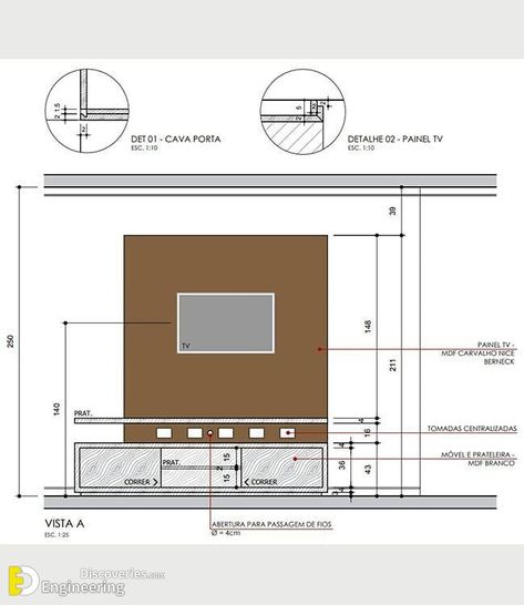 TV Unit Dimensions And Size Guide - Engineering Discoveries Furniture Details Drawing Tv Unit, Furniture Details Drawing, Tv Unit Design Modern, Tv Unit Furniture Design, Tv Unit Furniture, Tv Unit Interior Design, Tv Wand, Wall Tv Unit Design, Minimal Furniture