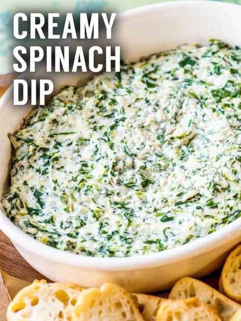 What To Do With Spinach Leaves, Spinach Dip Recipe Easy, Knorr Spinach Dip, Bread For Dipping, Spinach Dip Easy, Hot Spinach Dip, Cream Cheese Spinach, Creamy Spinach Dip, Spinach Artichoke Dip Recipe