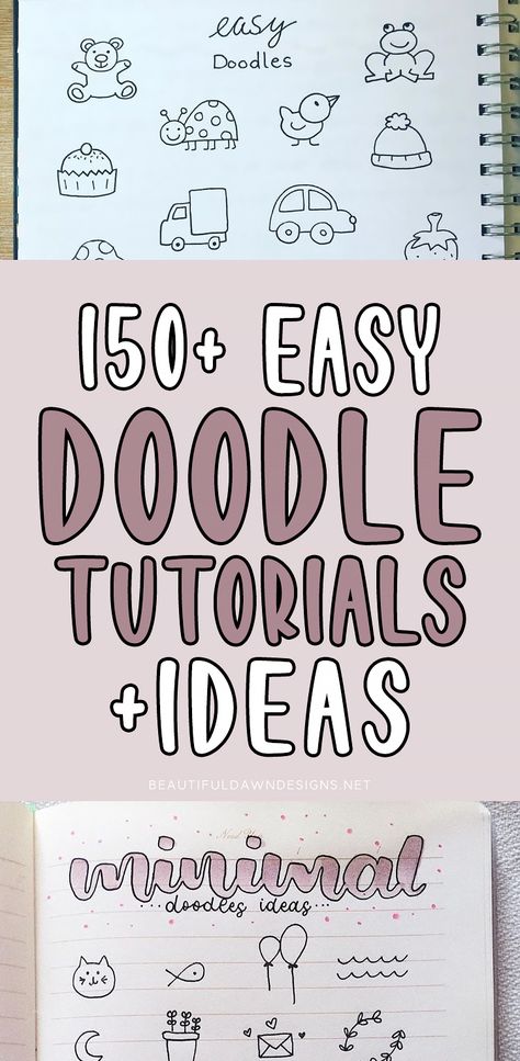 If you’re looking for easy doodle ideas, I’m sharing over 150 easy doodles that anyone can draw. Step By Step Drawing Doodles, Diy Doodles Easy, Easy Bujo Doodles, May Doodles Ideas, Cute Drawings For Journaling, Ideas For Doodles, August Doodles Easy, Doodling Journal Ideas, Doodle Art Journals Cute