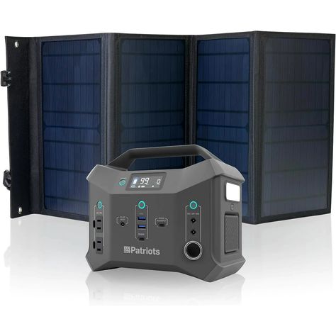 4Patriots Patriot Power Sidekick Solar Generator, 300wH Portable Power Station with 40 Watt Solar Panel, AC Fast Charging in 5 Hours, Dual 110V AC Outlets, Only 8 Lbs - Walmart.com Free Solar Panels, Solar Powered Generator, Battery Generator, Portable Power Station, Portable Generator, Gas Generator, Solar Generator, Power Generator, Electric Blankets