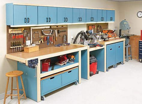 Woodworking Garage, Workshop Plans, Workbench Plans, Shop Storage, Garage House, Diy Garage, Workshop Storage, Garage Workshop, Wood Beds