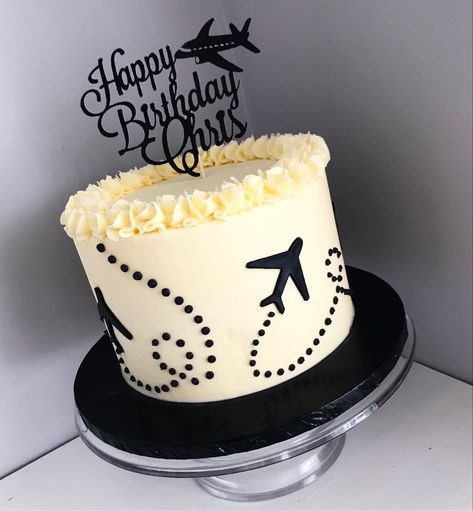 Planes Birthday Cake, Airplane Birthday Cakes, Farewell Cake, Happy Birthday Chris, Airplane Cake, Birthday Cake For Husband, Birthday Cake Decorating Ideas, Travel Cake, 60th Birthday Cakes