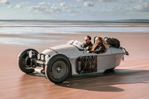 The Future of Three-Wheeled Cars: Aptera, Morgan, Twike, More - InsideHook Morgan Sports Car, Three Wheeled Car, Morgan Cars, Reverse Trike, Industrial Design Trends, Cycle Car, British Motors, Electric Tricycle, Third Wheel