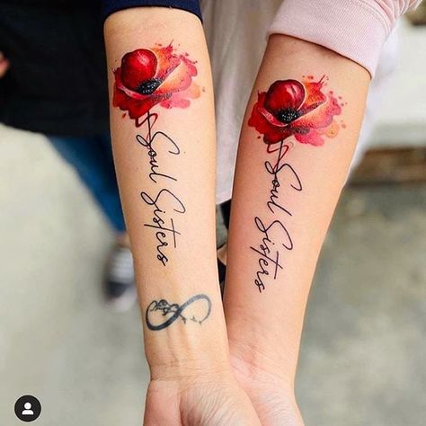 Soul Sister Tattoos, Cute Best Friend Tattoos, Friend Tattoos Small, Infected Tattoo, Matching Bff Tattoos, Matching Friend Tattoos, Matching Best Friend Tattoos, Tattoos Infinity, Bestie Tattoo