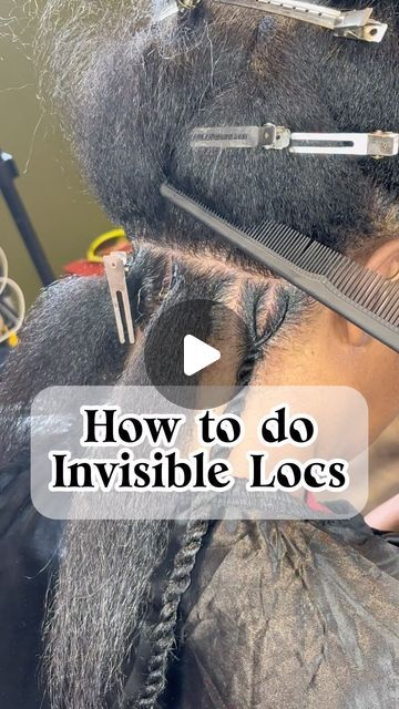 RVA Natural Hair Care on Instagram: "Quick tutorial on how to so invisible locs. I always show yall the process but never the how to actually do the style. 

This is one of my favorite protective styles because it’s so versatile, can be long or short, curly pieces or just the loc. Either way the look is going to GIVE 😍" Invisible Goddess Locs, Short Natural Protective Styles, How To Do Invisible Locs On Yourself, Short Invisible Locs Hairstyles, Diy Locs Tutorials, Diy Faux Locs Tutorials, How To Do Invisible Locs, How To Do Locs On Natural Hair, Invisible Locs Hair