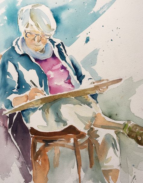 Watercolour Inspiration People, Person Sketch, Abstract Figure Art, Loose Watercolor Paintings, Human Figure Sketches, Sketches Of People, Watercolor Paintings For Beginners, Painting People, Figure Sketching