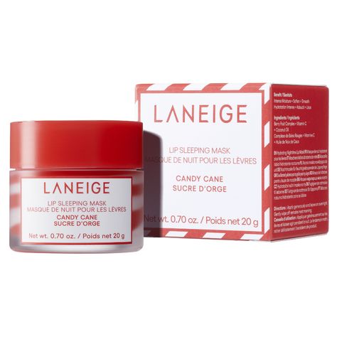 Laneige Lip Sleeping Mask Candy Cane, Laneige Lip Sleeping Mask Peppermint, Lanage Lip Mask, Laneige Candy Cane, Laneige Peppermint, Laneige Products, Brrr Basket, Sephora Wishlist, Laneige Lip Mask