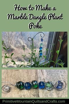 I'm going to make something cheery! So let me show you how to make a marble dangle plant poke, perfect addition to your flower planters. Plant Pole, Flat Marbles, Marbles Crafts, Diy Wind Chimes, Outdoor Crafts, Glass Garden Art, Marble Decor, Glass Garden, Garden Art Diy