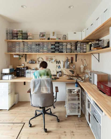 All posts • Instagram Apartment Office Space, Diy Butcher Block Desk, Fun Home Office Design, Home Office For Two People, Photographers Office, Creative Workspace Inspiration, Garage Art Studio, Backyard Art Studio, Diy Butcher Block