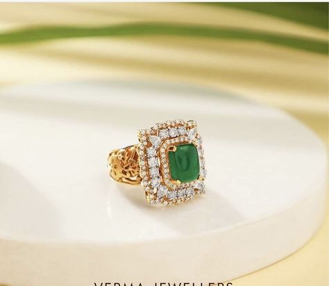 Neelam Rings For Women, Ring Designs Gold, Elsa Toys, Jay Dwarkadhish, Jewellery 2023, Diamond Ring Designs, Gold Kangan, Antique Emerald Ring, Indian Ring