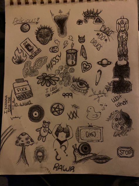 Doodles In Sketchbook, Dark Doodles Simple, Creepy Doodles Weird, Dark Doodles Creepy Easy, Cool Doodles Trippy, Strange Doodles, Edgy Doodles, Deep Doodles, Alt Doodles