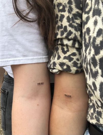 Matching Tattoo Ideas For Couples, Deep Meaningful Tattoos, Tattoo Ideas For Couples, 11 11 Tattoo, Matching Tattoo Ideas, Meaningful Tattoo Ideas, Best Friend Tattoo, Minimal Tattoo Designs, Tattoo Samples