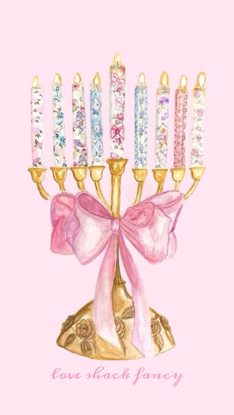 Love Shack Fancy Wallpaper, Fancy Wallpaper, Love Shack Fancy, Christmas Wallpapers, Fancy Nancy, Winter Wallpaper, Aesthetic Painting, Christmas Print, Menorah