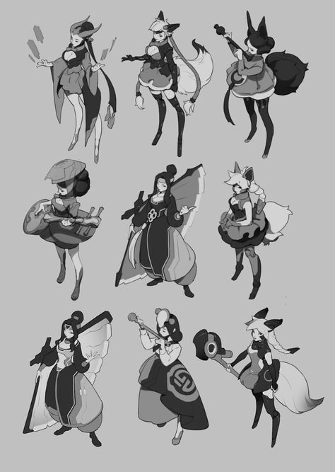 Sillouttes Concept Art, Character Line Up, Character Design Silhouette, Character Concept Art Sheet, Game Character Concept Art, Marvel Characters Art, Concept Art Character, Game Concept Art, Game Character Design