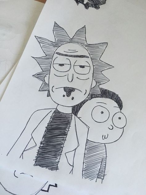 Rick And Morty Morty, Easy Cartoon Characters, Rick E Morty, Rick And Morty Tattoo, Rick And Morty Drawing, Rick I Morty, Drawing Cartoon Characters, Simple Cartoon, Disney Tattoos