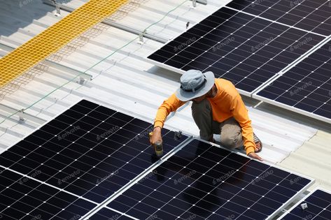 Technicians Install photovoltaic solar modules on roof of house. , Photos - Envato Elements Solar Module, House Photos, Solar Cell, House Roof, Envato Elements, New Shows, Energy Efficiency, Solar Panels, Building A House