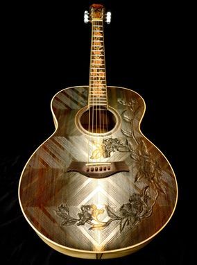 Custom Made Blueberry "Floral" Motif Acoustic Guitar Custom Acoustic Guitars, Acoustic Guitar For Sale, Guitar Inlay, Guitar Obsession, Guitar Collection, Guitars For Sale, Beautiful Guitars, Guitar Art, Guitar Hero