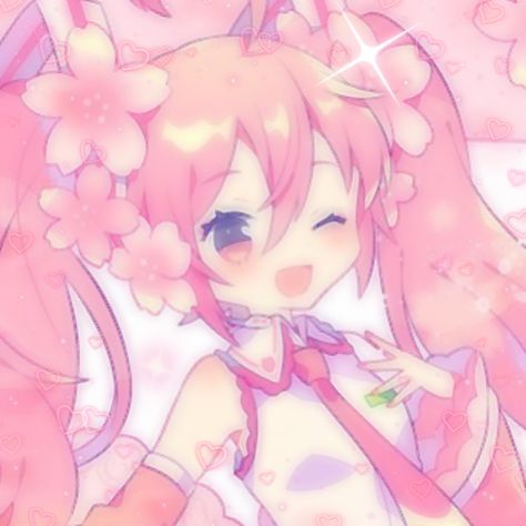 Cherry Blossom Miku Icon, Sakura Miku Widgets, Vocaloid Widget, Cherry Blossom Miku, Pink Hatsune Miku, Sakura Miku Icon, Sakura Miku Pfp, Blue Academia Aesthetic, Pink Miku