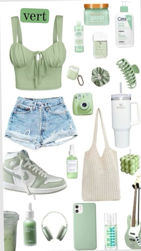 vert Preppy Summer Outfits, Outfit Inspo Summer, Casual Preppy Outfits, Trendy Outfits For Teens, Cute Lazy Day Outfits, Cute Outfits For School, Cute Preppy Outfits, Trendy Summer Outfits, Looks Street Style