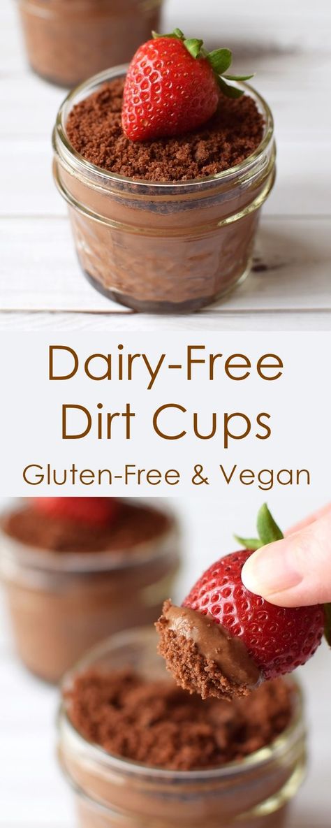 Dairy-Free Dirt Pudding Cups - 10 minute, make-ahead treat! (vegan, gluten-free, nut-free, soy-free) Oreo Dirt Pudding, Dirt Pudding Cups, Pudding Cup Recipes, Dirt Pudding, The Egg Diet, Go Dairy Free, Dairy Free Cheesecake, Dirt Cups, Pudding Cups