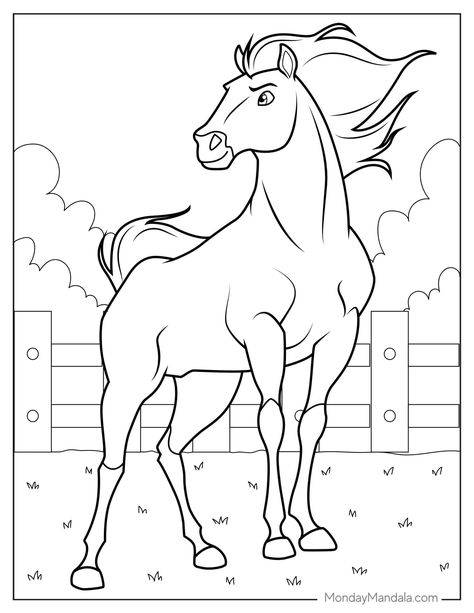 22 Spirit Coloring Pages (Free PDF Printables) Free Horse Coloring Pages, Spirit Coloring Pages, Spirit Stallion Of The Cimarron, Horse Coloring Books, Spirit Stallion, Free Horses, Horse Coloring Pages, Large Poster, Horse Coloring