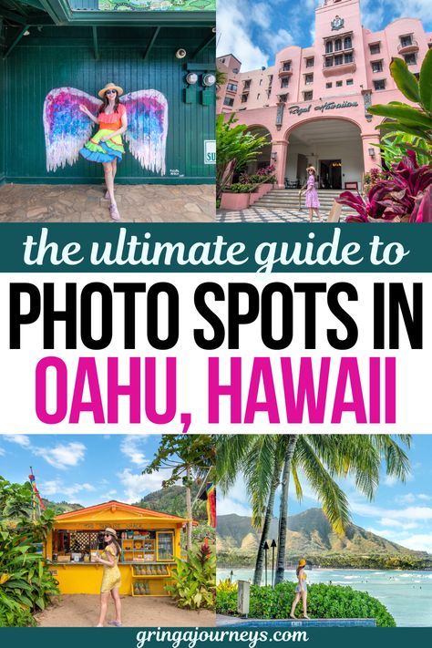 This ultimate guide to photo spots in Oahu, Hawaii is a treasure trove for photography enthusiasts and Instagram aficionados, offering a curated list of the most picturesque locations across the island. Whether you're seeking stunning beaches or lush landscapes, this guide provides detailed insights and directions to ensure you capture the essence of Oahu's breathtaking beauty. From iconic landmarks to hidden gems, embark on a visual journey that showcases Oahu's finest photo spots. Honolulu Picture Ideas, Instagram Hawaii Photos, Honolulu Hawaii Photo Ideas, Tantalus Lookout Oahu, Honolulu Photo Ideas, Oahu Instagram Spots, Oahu Photoshoot Locations, Oahu Hawaii Photo Ideas, Oahu Instagram Pictures