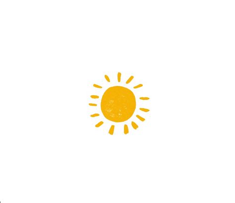 Sun Png Aesthetic, Sunshine Astethic, Sun Icon Aesthetic, Sun App Icon, Yellow Things To Draw, Sun Astethic, Simple Sun Drawing, Sunshine Doodle, Sun Doodle