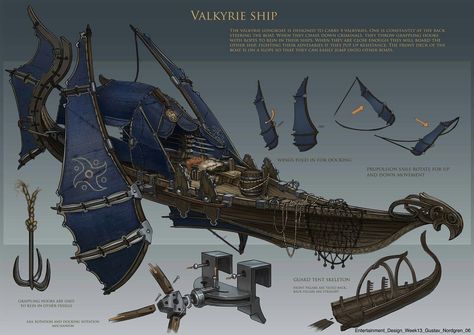 ArtStation - Barco Valkyre, Yaroslav Baryshev Steampunk Ship, Airship Art, Flying Ship, Steampunk Airship, Navi A Vela, Bateau Pirate, Arte Steampunk, Dungeons And Dragons Homebrew, D&d Dungeons And Dragons