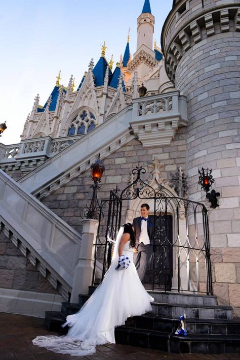 Disney Weddings Photography Magic Kingdom Bridal Portrait Session #BlueShoes #Cinderella #Castle Disney World Wedding, Disney Weddings, Disney Fairy Tale Weddings, Fairy Tale Wedding Dress, Cinderella Wedding, Portrait Pictures, Cinderella Castle, Bridal Portrait, Fairy Tale Wedding