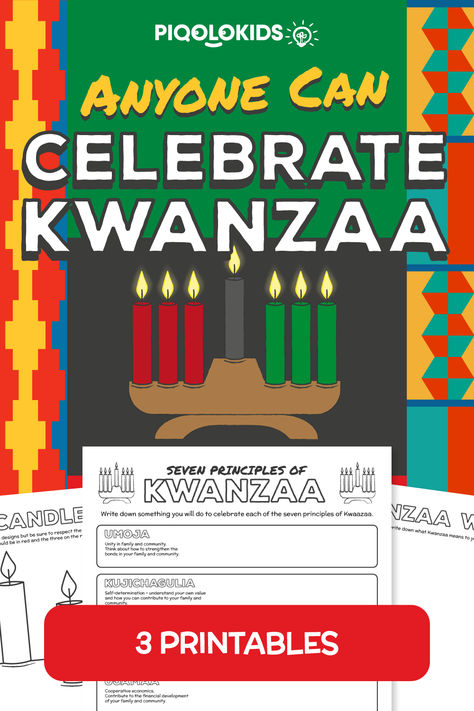 Foster Cultural Respect Through African-American Culture. This activity is designed to help your child learn about the history and traditions of Kwanzaa while engaging in self-reflection and creative coloring. #kwanzaa #holidayprintable #creativity #elementary #artintegration #earlyelementary Kwanzaa Math Activities Preschool, Kwanzaa Crafts, Kwanzaa Activities, Printable Worksheets For Kids, Kids Worksheets Printables, Arts Integration, African American Culture, School Related, Holiday Printables