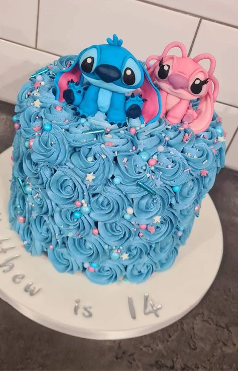 Stich And Angel Birthday Cake Girl, Stitch And Angel Cakes Ideas, Stitch And Angel Party Ideas, Angel Stitch Cake, Angel And Stitch Cake, Stitch And Angel Birthday Party Ideas, Stitch And Angel Birthday Cake, Stitch Angel Birthday Party, Stitch Angel Cake