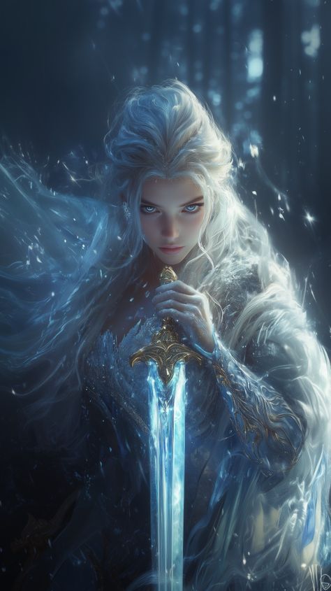 Ice Elemental, Ice Warriors, Ice Sculpture, Fairy Dragon, Warrior Queen, Warrior Girl, Fantasy Costumes, Fantasy Warrior, Ice Queen