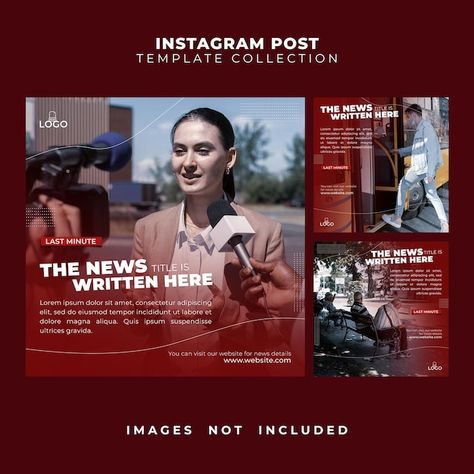 Instagram and social media triple post t... | Premium Psd #Freepik #psd #instagram-post #news-media #news #instagram-feed Instagram News Template, News Social Media Design, News Template Design, News Instagram Post, News Graphic Design, Professional Instagram Post, Instagram News Feed, News Template, Instagram News