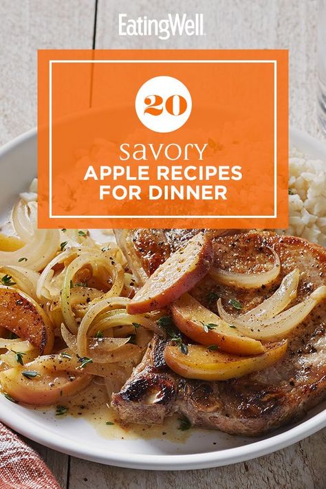 Apple Vegetable Recipes, Apple And Sausage Recipes, Savory Baked Apples, Fall Apple Recipes Dinner, Apple Recipes Healthy Dinner, Eating Apple Recipes, Recipes With Apples Dinner, Savory Recipes With Apples, Dinner With Apples