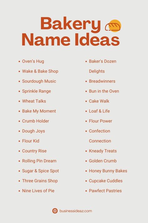 Unique Bakery Name Ideas For Your Sweet Venture - Business Ideaz Bake Shop Name Ideas, Aesthetic Bakery Names, Cake Shop Name Ideas, Bakery Names Ideas Unique, Bakery Names Ideas, Bakery Shop Names, Cake Shop Names, Cake Business Names, Cafe Names Ideas