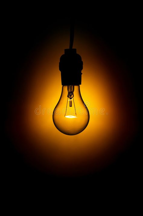 Glowing Light Bulb. Light bulb in darkness, with orange glow , #Ad, #Bulb, #Light, #Glowing, #bulb, #glow #ad Light Bulb Drawing Realistic, Light Bulb Pictures, Light Bulb Art Paint, Light In Darkness Photography, Light Bulb Aesthetic, Light Bulb Photography, Light Bulb Painting, Bulb Background, Bulb Photo