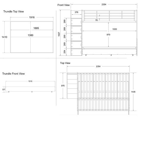 Single Over Double Bunk Bed, Box Steps, Double Bunk Bed, Beds Loft, Single Bunk Bed, Trundle Mattress, Double Bunk Beds, Double Bunk, Bunk Beds Built In