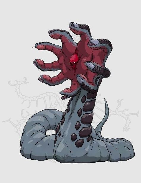 Monster Art Reference, Alien Design Creature Concept, Monsters Concept Art, Strange Gods, Demon Monster, Elder Gods, Big Monster, Creepy Monster, Creature Artwork