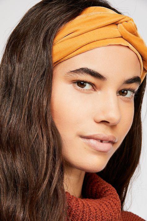 Slide View 1: Velvet Tie Back Headband Fall Headband, Fall Headbands, Hair Acessories, Velvet Tie, Free People Accessories, Soft Headbands, Velvet Headband, Twist Knot, Wide Stripes