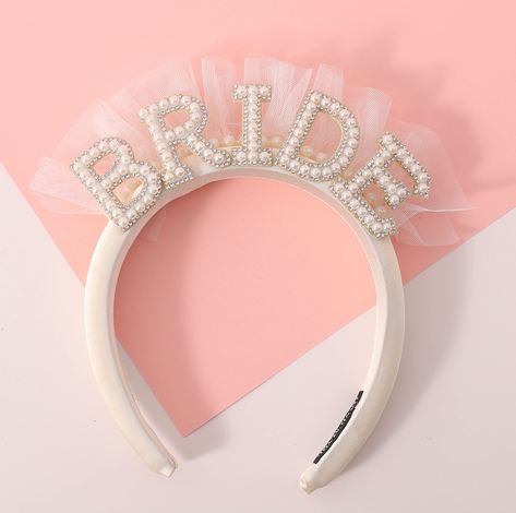 PRICES MAY VARY. GREAT BRIDE SHOWER PARTY DECORATIONS: This bride veil headband for the beautiful bride to be! Make it the most special celebration by using this Stunning bride hairband to your party as you dance the night away UNIQUE DESIGN: Handmade wide white satin headband, white veil, the words “BRIDE” decorated with pearl and rhinestone, all of this making the headband bright and romantic CREATING SPECAIL MEMORY FOR YOU: Making magical memories together before the bride says I do! Wearing Bride Headband Bachelorette, Bachelorette Headband, Bachelorette Veil, Bridal Shower Sash, Veil Headband, Bridal Hair Bands, Pearl Bride, Pearl Veil, Diy Bachelorette Party